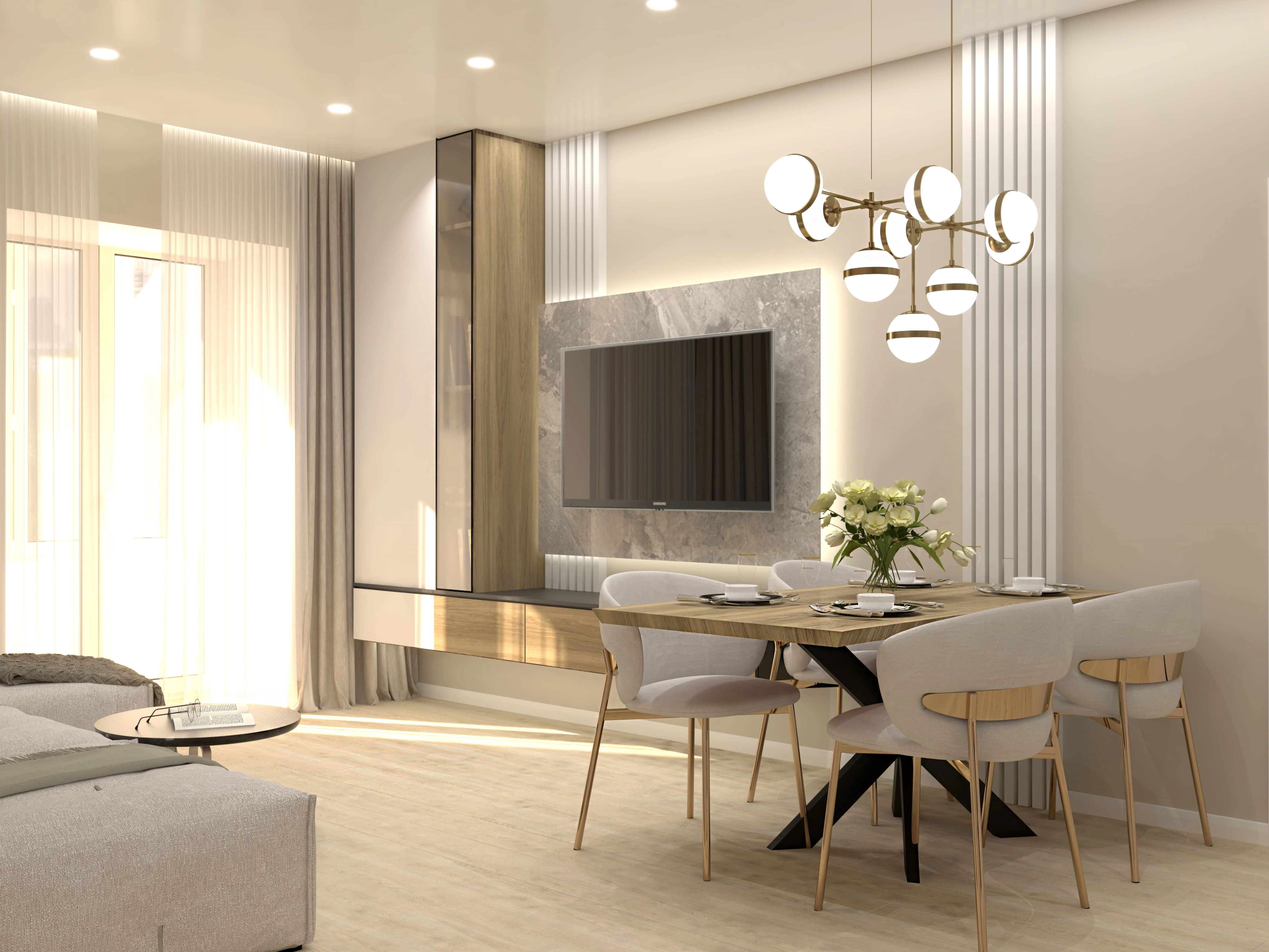 ЖК «Дубовый парк» 2-комнатная, 67.18 м²