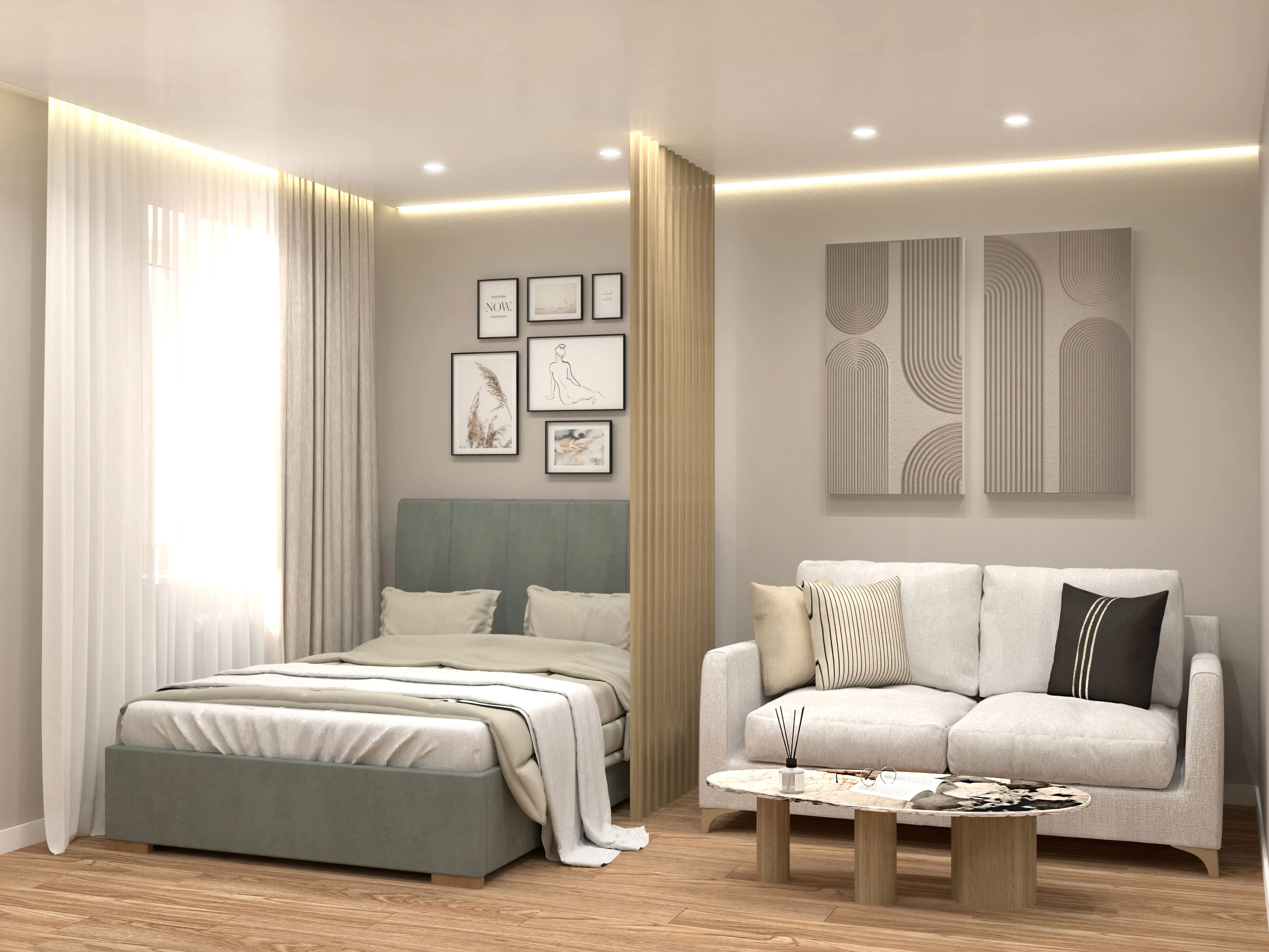 ЖК «Дубовый парк» 1-комнатная, 33.74 м²